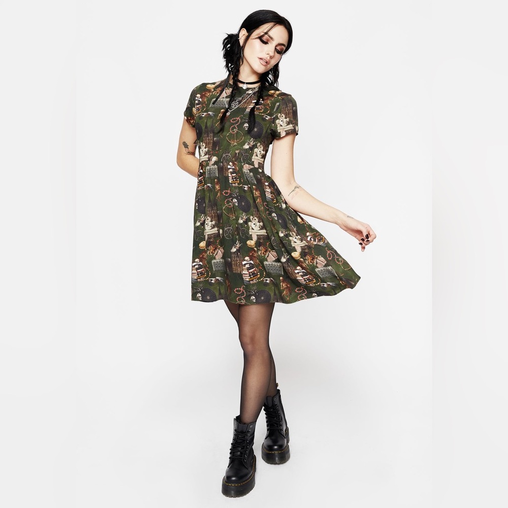 Disturbia Maleficium Mini Skater Dress US 6 / UK 10